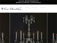 Tablet Screenshot of crowchandeliers.com